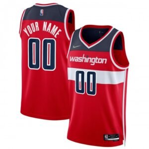 Washington Wizards Nike Diamond Swingman Custom Jersey – Red