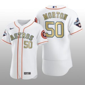 White  2017 World Series Champions Charlie Morton Houston Astros Jersey