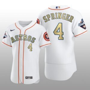 White  2017 World Series Champions George Springer Houston Astros Jersey