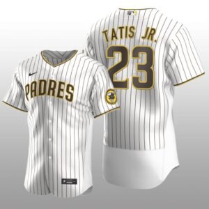 White Brown Authentic Fernando Tatis Jr. San Diego Padres Home Jersey