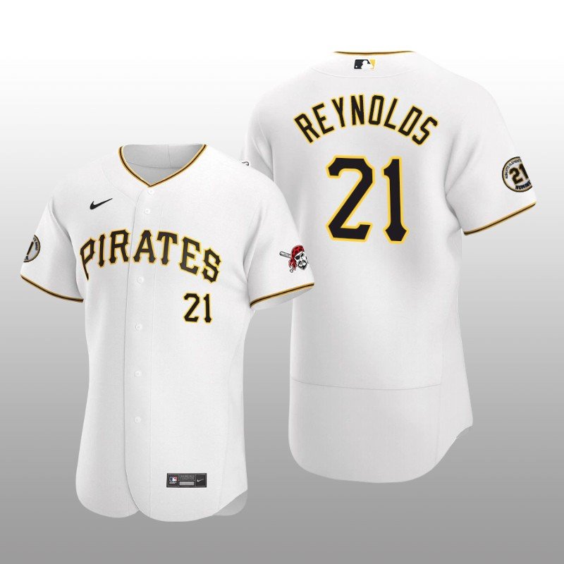 White Pirates Bryan Reynolds Roberto Clemente Day Authentic Jersey