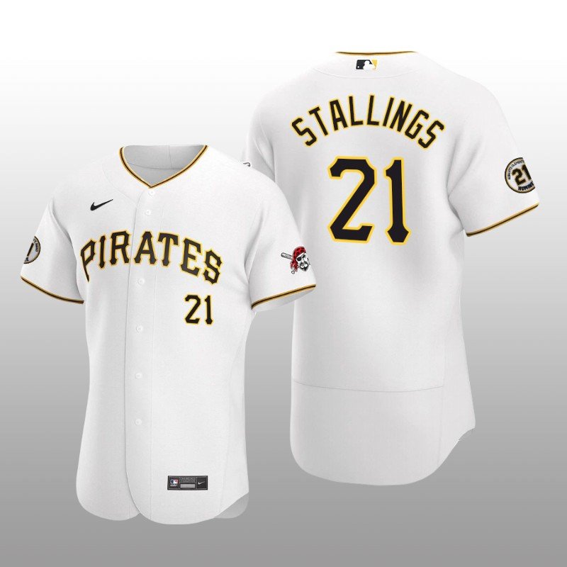 White Pirates Jacob Stallings Roberto Clemente Day Authentic Jersey