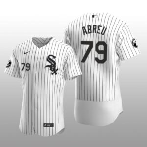 White Sox Jose Abreu MR Patch Authentic Home Jersey White Black