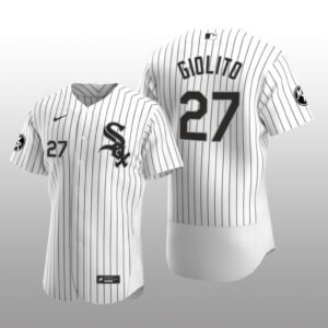 White Sox Lucas Giolito MR Patch Authentic Home Jersey White Black