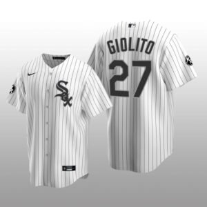 White Sox Lucas Giolito MR Patch Replica White Black Jersey