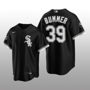 White Sox MR Patch Aaron Bummer Replica Black Alternate Jersey