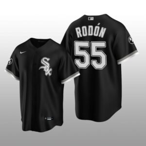 White Sox MR Patch Carlos Rodon Replica Black Alternate Jersey