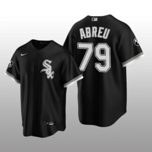 White Sox MR Patch Jose Abreu Replica Black Alternate Jersey