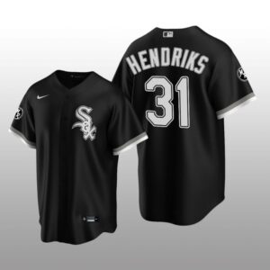 White Sox MR Patch Liam Hendriks Replica Black Alternate Jersey