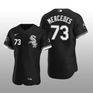 White Sox Yermin Mercedes MR Patch Authentic Alternate Black Jersey