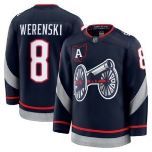 Zach Werenski Columbus Blue Jackets 2025 NHL Stadium Series Premium Jersey – Navy