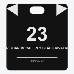 San Francisco 49ers #23 Christian McCaffrey Black Rivalries Collection Stitched Jersey